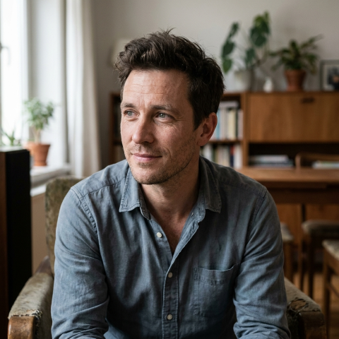 Portret van Thomas, 35 jaar — cliënt Revalis